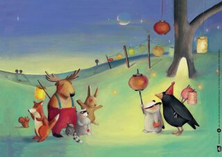 Der Dachs hat heute schlechte Laune. Kamishibai Bildkartenset