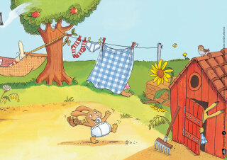 Wenn sieben freche kleine Hasen schnell in die Verstecke rasen. Kamishibai Bildkartenset