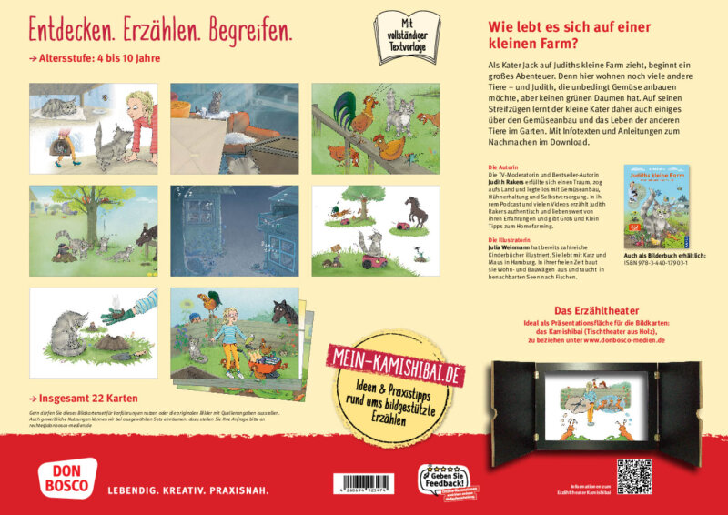 Judiths kleine Farm. Kater Jack sucht einen Freund. Kamishibai Bildkartenset