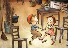 Hänsel und Gretel. Kamishibai Bildkartenset