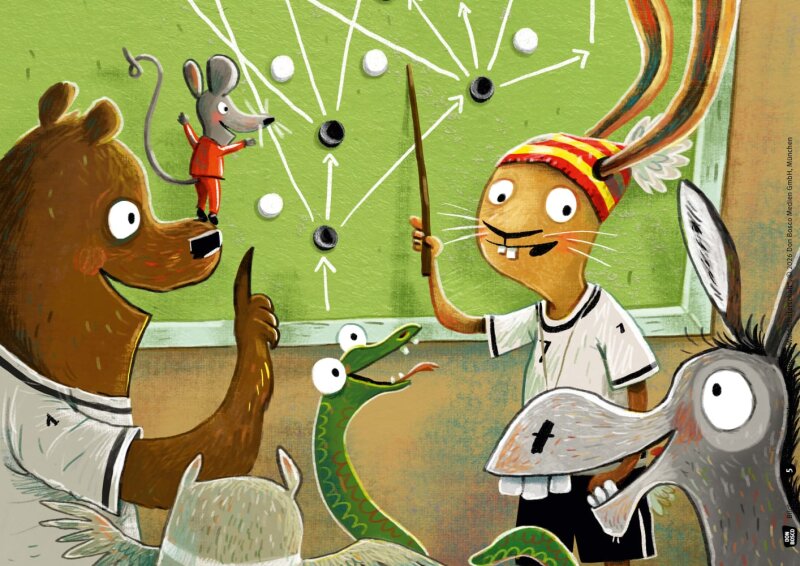 Hase Hibiskus und die Fußball-Waldmeisterschaft. Kamishibai Bildkartenset