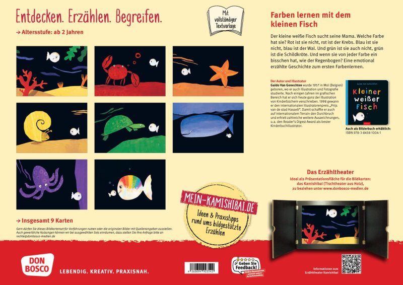 Kleiner weißer Fisch. Kamishibai Bildkartenset