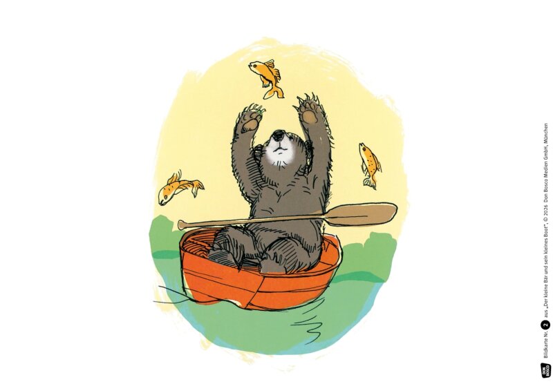 Der kleine Bär und sein kleines Boot. Kamishibai Bildkartenset