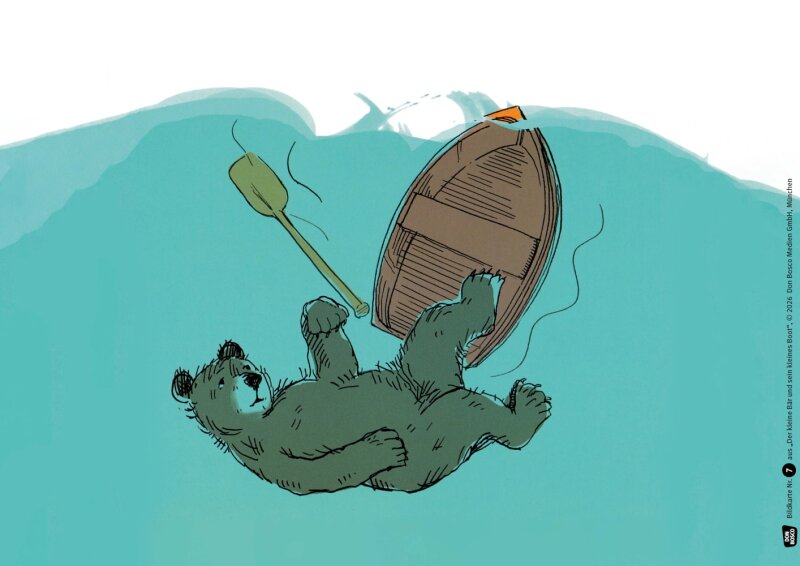 Der kleine Bär und sein kleines Boot. Kamishibai Bildkartenset