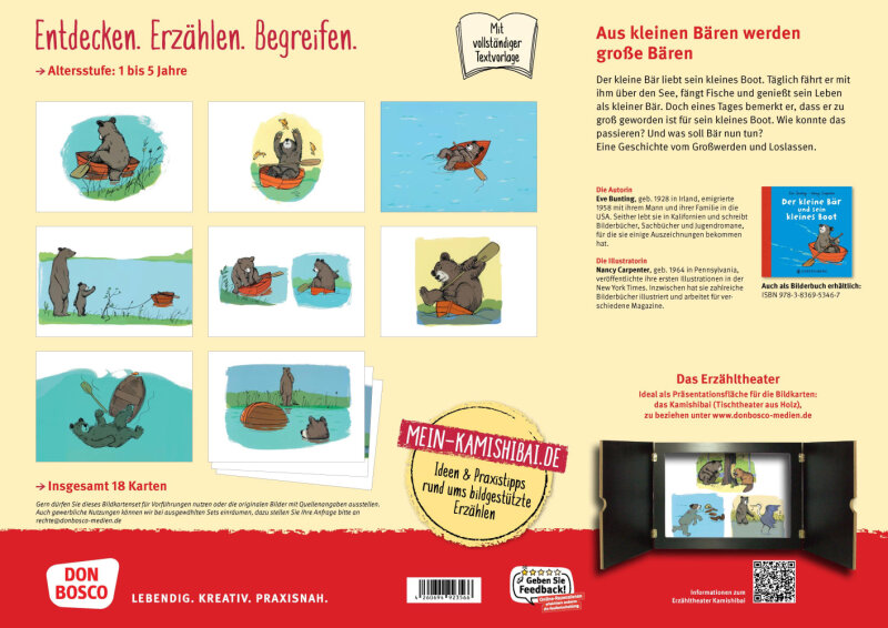 Der kleine Bär und sein kleines Boot. Kamishibai Bildkartenset