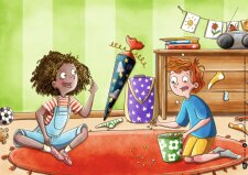 Mutmurmeln für den ersten Schultag. Kamishibai...