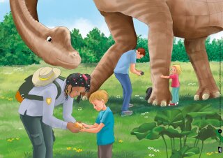 Im Dinopark: Auf den Spuren der Dinosaurier. Kamishibai Bildkartenset