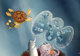 Herr Krake räumt das Meer auf. Kamishibai Bildkartenset