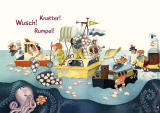 Herr Krake räumt das Meer auf. Kamishibai Bildkartenset