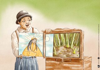 Mariko und die Mondprinzessin. Wenn der Kamishibai-Mann erzählt. Kamishibai Bildkartenset