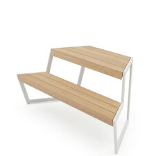 Alu Akazie Sitzgruppe Kindertreff Bank breit mit Tisch