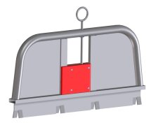 Wasserspiel-Drehwehr aus Edelstahl 590 mm breite