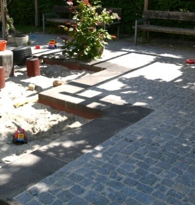 Sandkasteneinfassung aus Gummi 100 x 30 x 15 cm