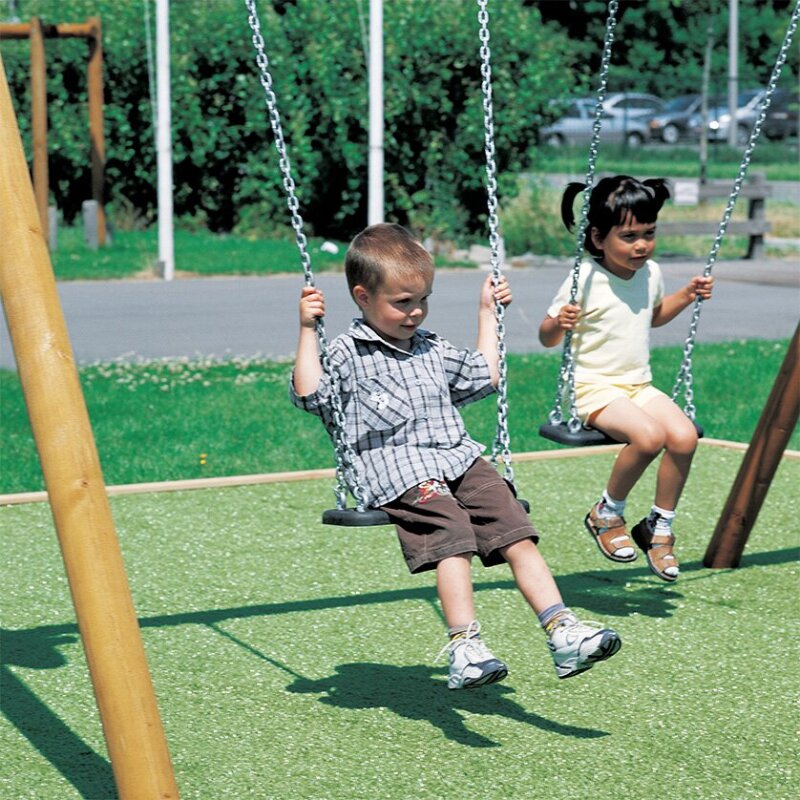 Kleine Doppelschaukel aus Lärchenholz