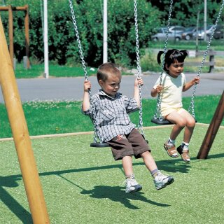 Kleine Doppelschaukel aus Lärchenholz