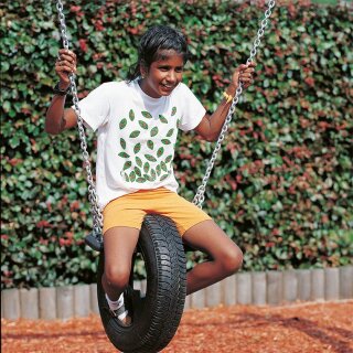 Sechseckschaukel aus Lärchenholz