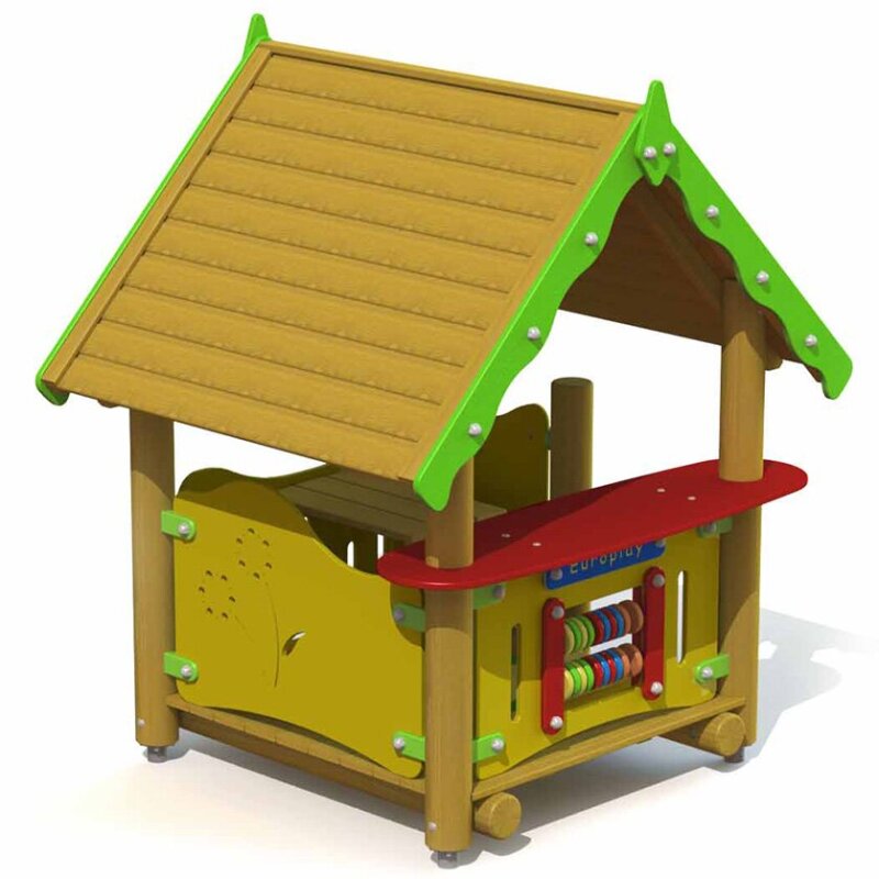 Einkaufslädchen aus Lärche in Rot