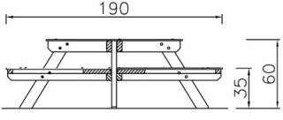 Kinderpicknicktisch Rund