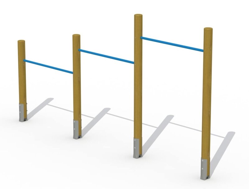 Reckstangen mit Holzgestell