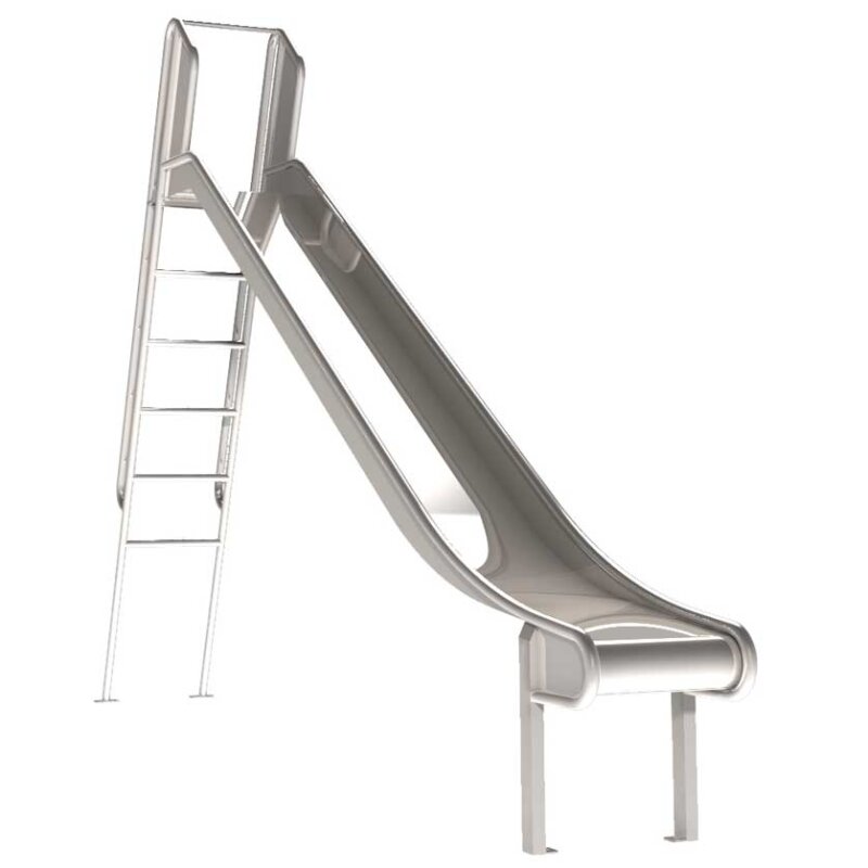 Edelstahlrutsche mit Leiter, geprüft und zertifiziert für den öffentlichen Bereich