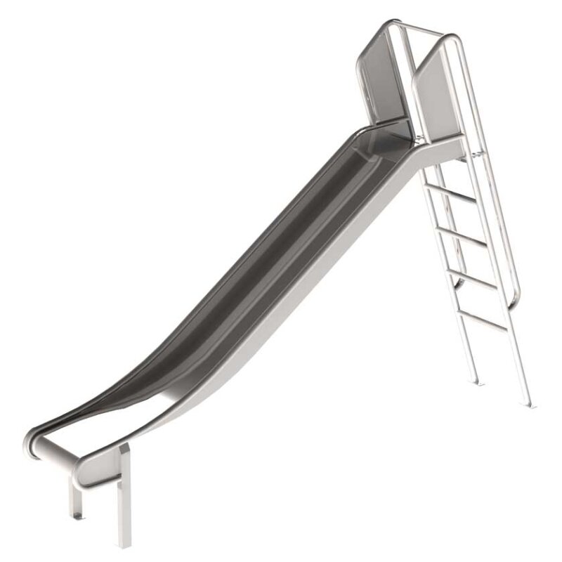 Edelstahlrutsche mit Leiter, geprüft und zertifiziert für den öffentlichen Bereich