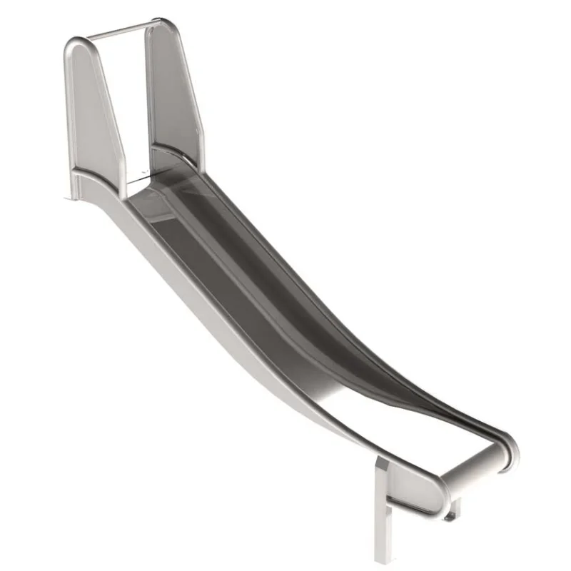 Edelstahlrutsche mit Ohren für Podest und Hang Breite 50 cm