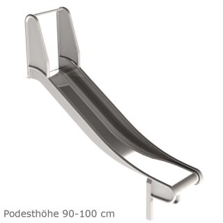 Edelstahlrutsche mit Ohren für Podest und Hang Breite 50 cm geprüft und zertifiziert für den öffentlichen Bereich