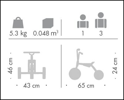 Mini Rutschdreirad mit Lenkrad Winther