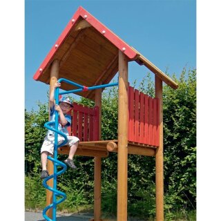 Spiralrutschstange zum Anbau an einen Spielturm