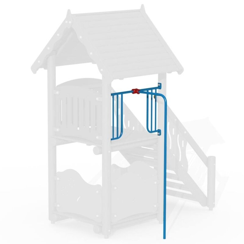 Anbau Feuerwehrstange für einen Spielturm