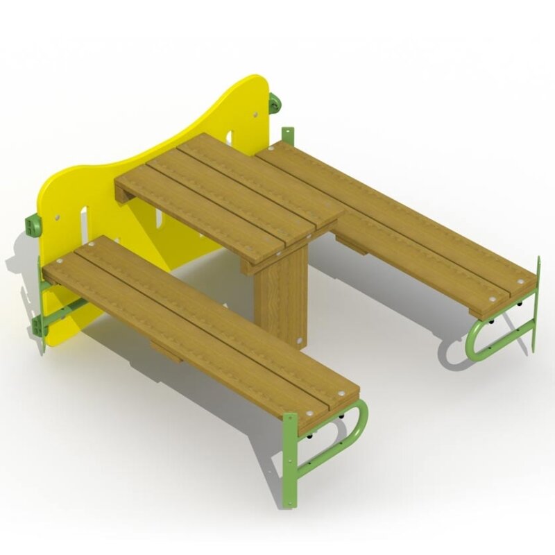 Sitzgruppe 2 Bänkchen und 1 Tisch