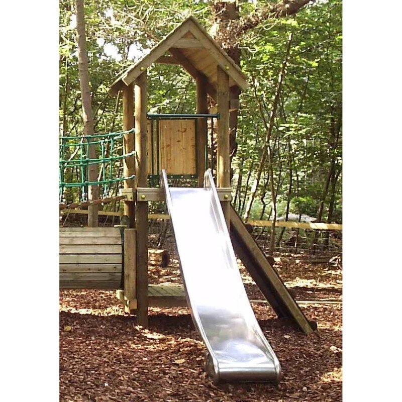 Edelstahlrutsche für Podest und Hang Breite 50 cm, geprüft und zertifiziert für den öffentlichen Bereich