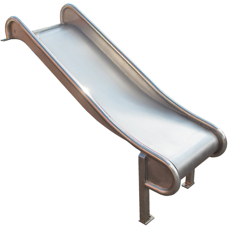 Edelstahlrutsche für Podest und Hang Breite 50 cm