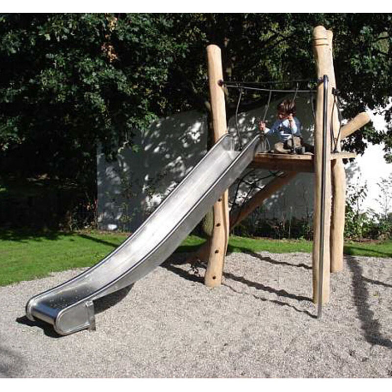 Edelstahlrutsche für Podest und Hang Breite 50 cm