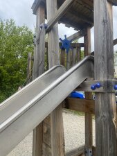 Edelstahlrutsche f&uuml;r Podest und Hang Breite 50 cm, gepr&uuml;ft und zertifiziert f&uuml;r den &ouml;ffentlichen Bereich