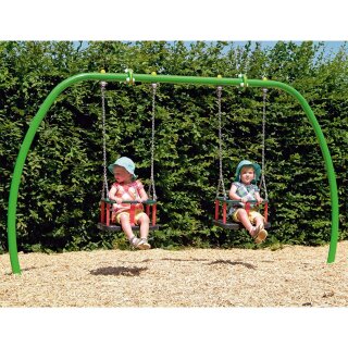 Doppelte Kleinkindschaukel aus Metall