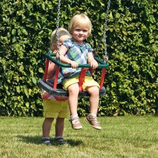 Doppelte Kleinkindschaukel aus Metall