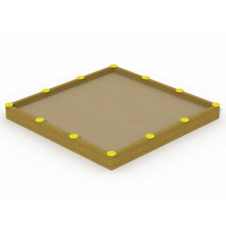 Sandkasten in Lärche mit Sitzplätzen