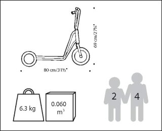 Mini Roller mit 2 Hinterrädern Winther