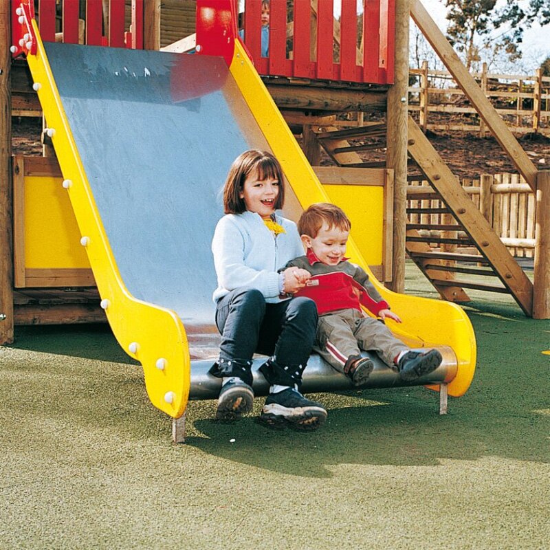 Anbaurutschbahn aus Edelstahl, Breite 1 m