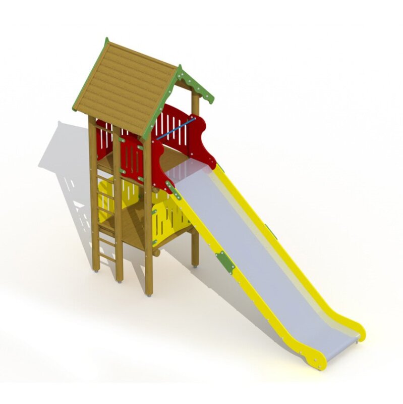 Anbaurutschbahn aus Edelstahl, Breite 1 m