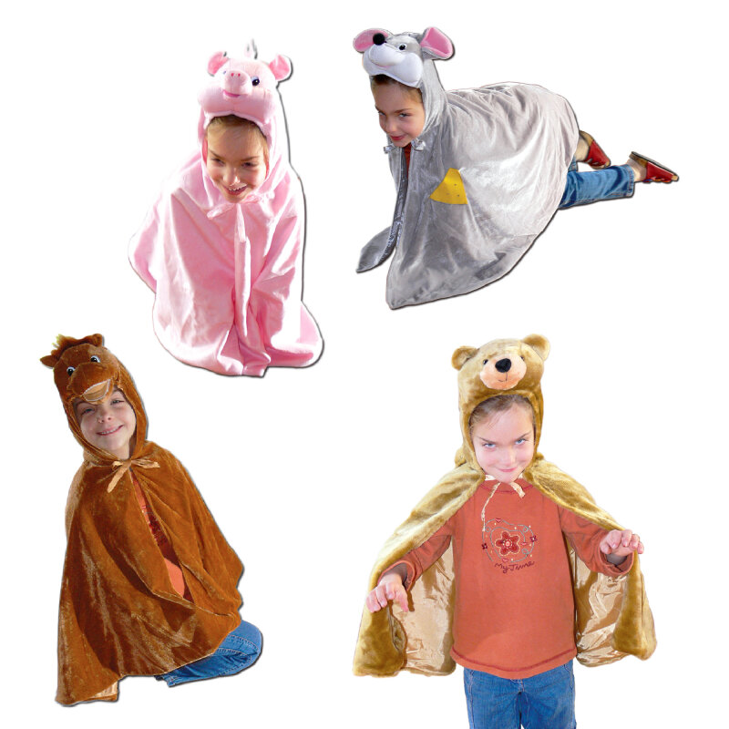 Schlüpfkostüme Lieblingstiere 16-teilig