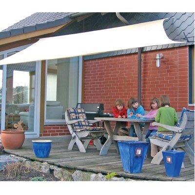 Sonnensegel 3,5 x 4,5 m rechteckig Beige